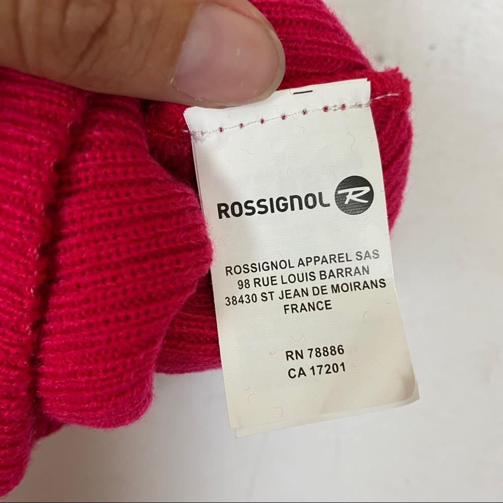Rossignol Red ribbed beanie hat ski snow winter - Picture 3 of 4